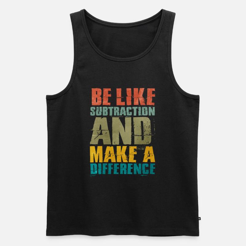 Mathe - Männer Premium Bio Tank Top - Schwarz