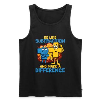 Mathe - Männer Premium Bio Tank Top - Schwarz - Vorne - AI Model Male 178 light (178cm)