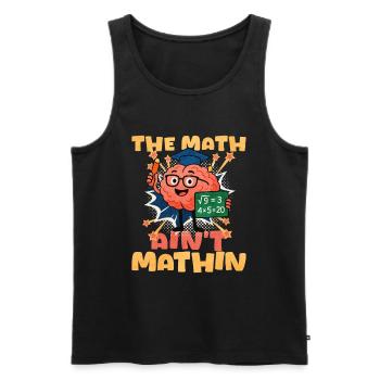 Mathe - Männer Premium Bio Tank Top - Schwarz - Vorne - Michal (187cm)