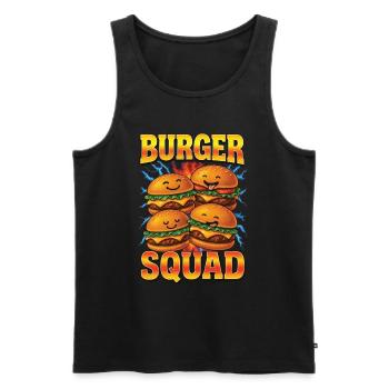 Burger - Débardeur bio Premium Homme - noir - Devant - AI Model Male 178 light (178cm)
