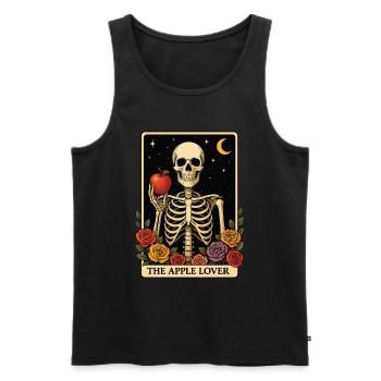 Tarot à la pomme - Débardeur bio Premium Homme - noir - Devant - Michal (187cm)
