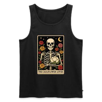 Tarot de chou-fleur - Débardeur bio Premium Homme - noir - Devant - AI Model Male 178 light (178cm)