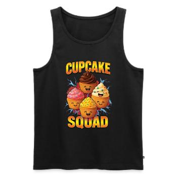 Cupcake - Männer Premium Bio Tank Top - Schwarz - Vorne - AI Model Male 178 light (178cm)