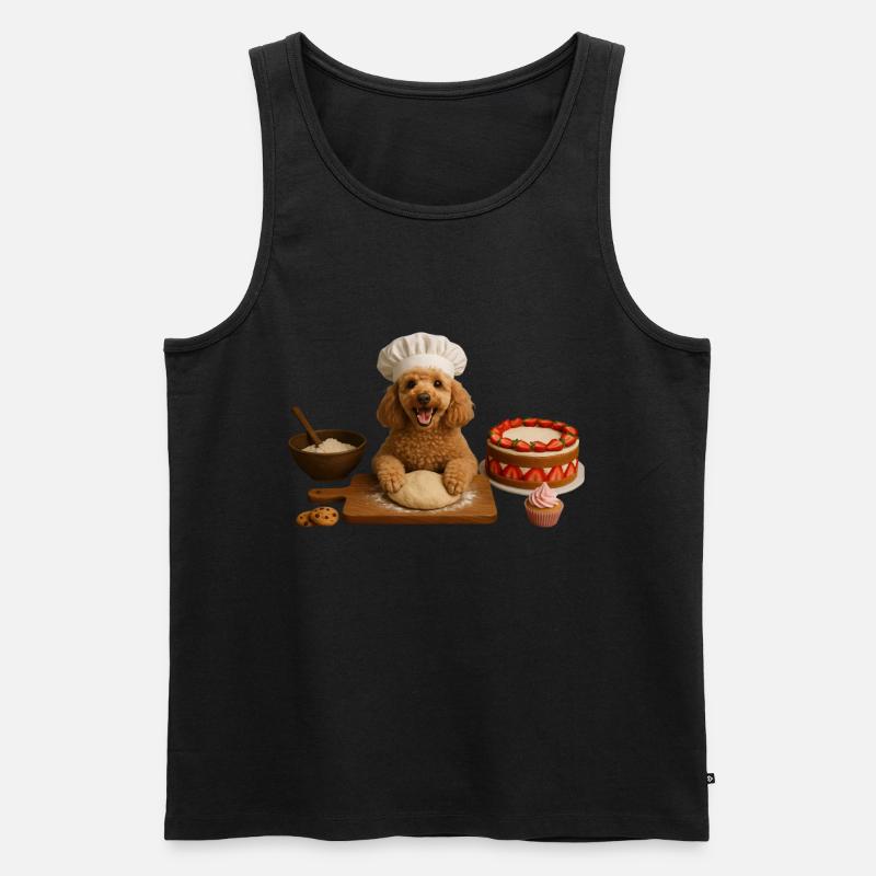 Caniche Gâteau Cuisson Biscuits - Débardeur bio Premium Homme - noir