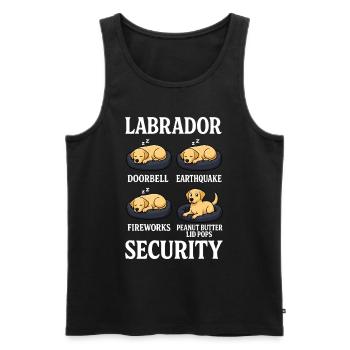 Labrador Retriever - Männer Premium Bio Tank Top - Schwarz - Vorne - Michal (187cm)