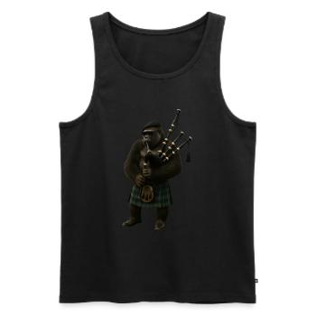 Cornemuse Gorilla - Débardeur bio Premium Homme - noir - Devant - AI Model Male 178 light (178cm)