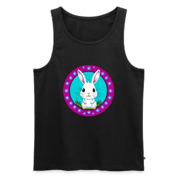 Easter in a Circle - Men's Premium Organic Tank Top - black - Front - Michal (187cm)