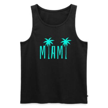 Miami Beach Florida USA Retro Vintage - Männer Premium Bio Tank Top - Schwarz - Vorne - Michal (187cm)