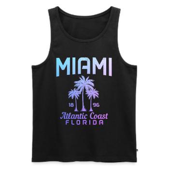 Miami Florida USA Retro Vintage - Männer Premium Bio Tank Top - Schwarz - Vorne - Michal (187cm)