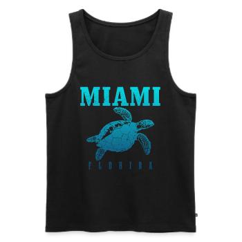 Miami Florida USA - Männer Premium Bio Tank Top - Schwarz - Vorne - Michal (187cm)