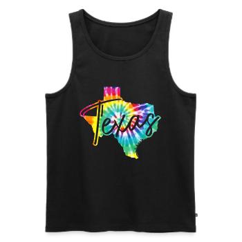 Texas - Männer Premium Bio Tank Top - Schwarz - Vorne - Michal (187cm)