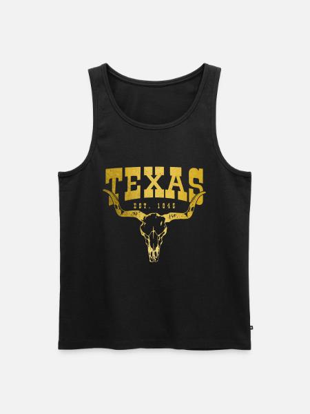 Texas - Männer Premium Bio Tank Top - Schwarz