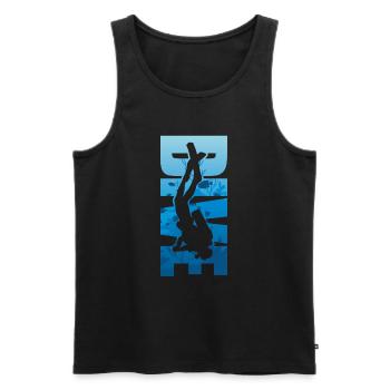 dive - Débardeur bio Premium Homme - noir - Devant - Michal (187cm)