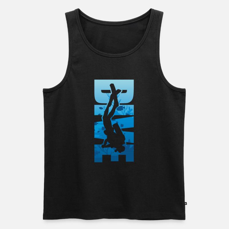 Tauchen - Männer Premium Bio Tank Top - Schwarz