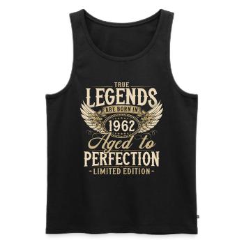 1962 Vintage Born Legends Cadeau d’anniversaire - Débardeur bio Premium Homme - noir - Devant - Michal (187cm)