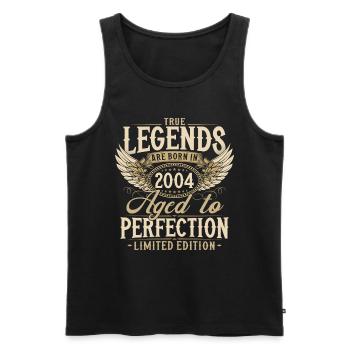 2004 Vintage Born Legends Birthday Gift - Men's Premium Organic Tank Top - black - Front - AI Model Male 178 light (178cm)