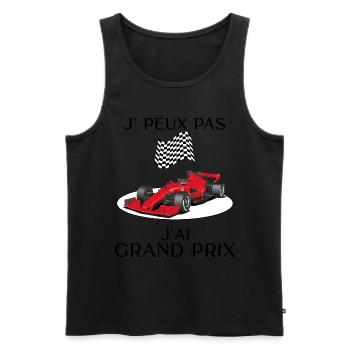 Grand prix Humour Piste Automobile Circuit - Débardeur bio Premium Homme - noir - Devant - Michal (187cm)