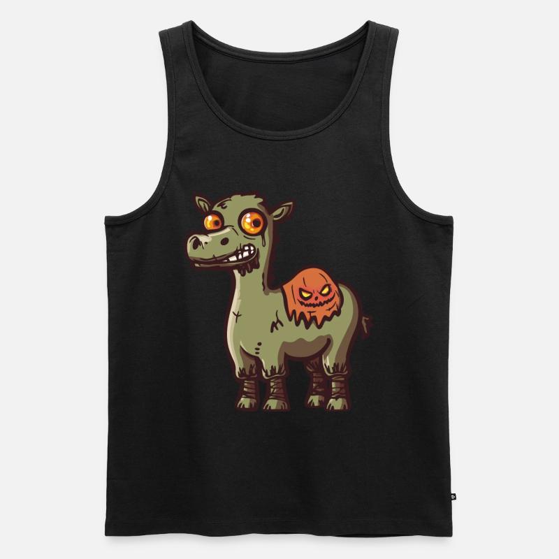 Kamel Halloween Lustig Zombie - Männer Premium Bio Tank Top - Schwarz