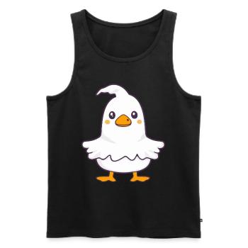 Goose Halloween Funny Ghost - Men's Premium Organic Tank Top - black - Front - Michal (187cm)