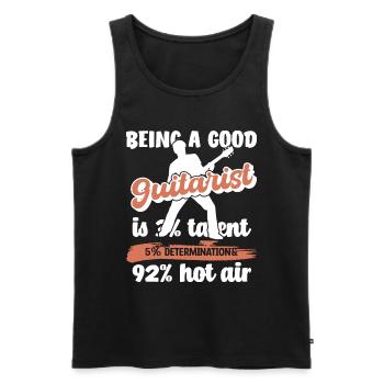 Spruch lustig Gitarrenspieler - Männer Premium Bio Tank Top - Schwarz - Vorne - Michal (187cm)