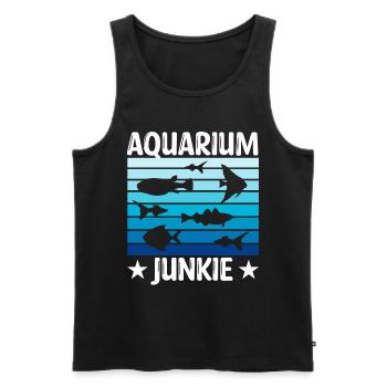 Lustiger Aquarienliebhaber sagt Zitat des Aquarienbesitzers - Männer Premium Bio Tank Top - Schwarz - Vorne - Michal (187cm)