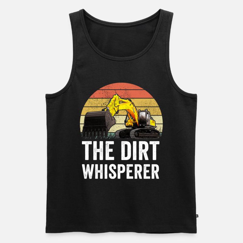 Baggerfahrer Bauarbeiter Bagger - Männer Premium Bio Tank Top - Schwarz