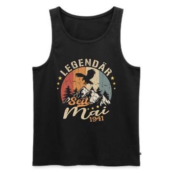 May 1941 Born in May 1941 Jubilee - Men's Premium Organic Tank Top - black - Front - Michal (187cm)