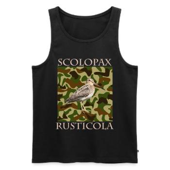 Jagd auf die Scolopax Rusticola Waldschnepfe - Männer Premium Bio Tank Top - Schwarz - Vorne - Michal (187cm)