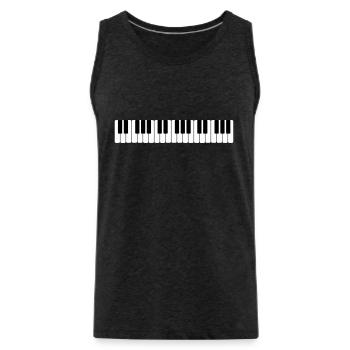 Clavier Clavier Touches de piano Clavier de piano - Débardeur bio Premium Homme - charbon - Devant - Alexander (188cm)