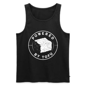 Tofu Lustiges - Männer Premium Bio Tank Top - Schwarz - Vorne - Michal (187cm)