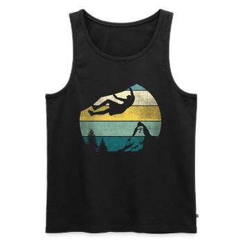 Klettern Kletterwald Kletterurlaub Kletterer Idee - Männer Premium Bio Tank Top - Schwarz - Vorne - AI Model Male 178 light (178cm)