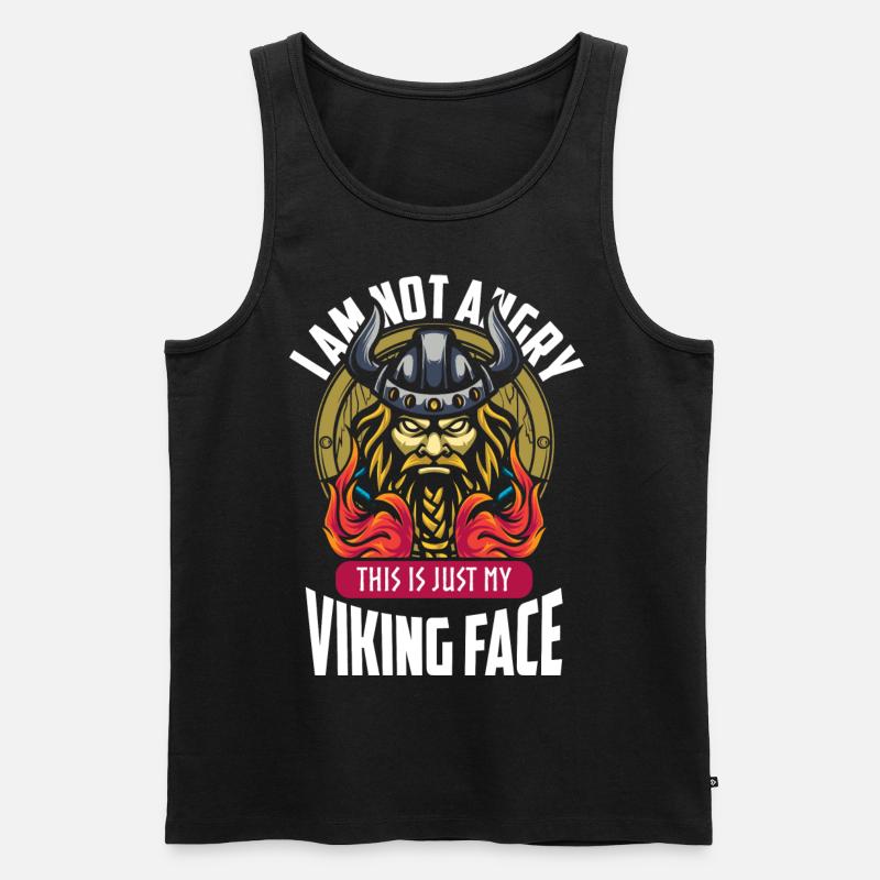 Valhalla Thor Krieger - Männer Premium Bio Tank Top - Schwarz