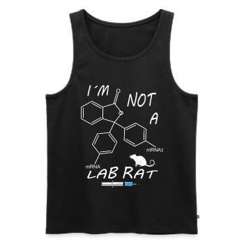 I'm not a lab rat - Men's Premium Organic Tank Top - black - Front - AI Model Male 178 light (178cm)