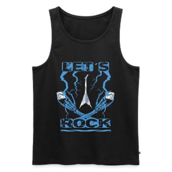 Rock Musiker - Männer Premium Bio Tank Top - Schwarz - Vorne - Michal (187cm)