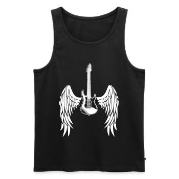 Winged Guitar - Men's Premium Organic Tank Top - black - Front - AI Model Male 178 light (178cm)