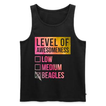 Beagle - Men's Premium Organic Tank Top - black - Front - AI Model Male 178 light (178cm)