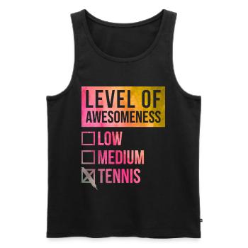 Tennis Tennis Tennis - Männer Premium Bio Tank Top - Schwarz - Vorne - AI Model Male 178 light (178cm)