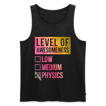 Physics - Men's Premium Organic Tank Top - black - Front - AI Model Male 178 light (178cm)