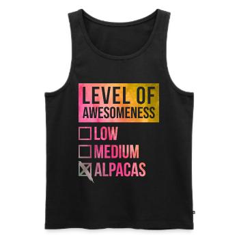 Alpaca Alpaca Alpaca - Men's Premium Organic Tank Top - black - Front - AI Model Male 178 light (178cm)