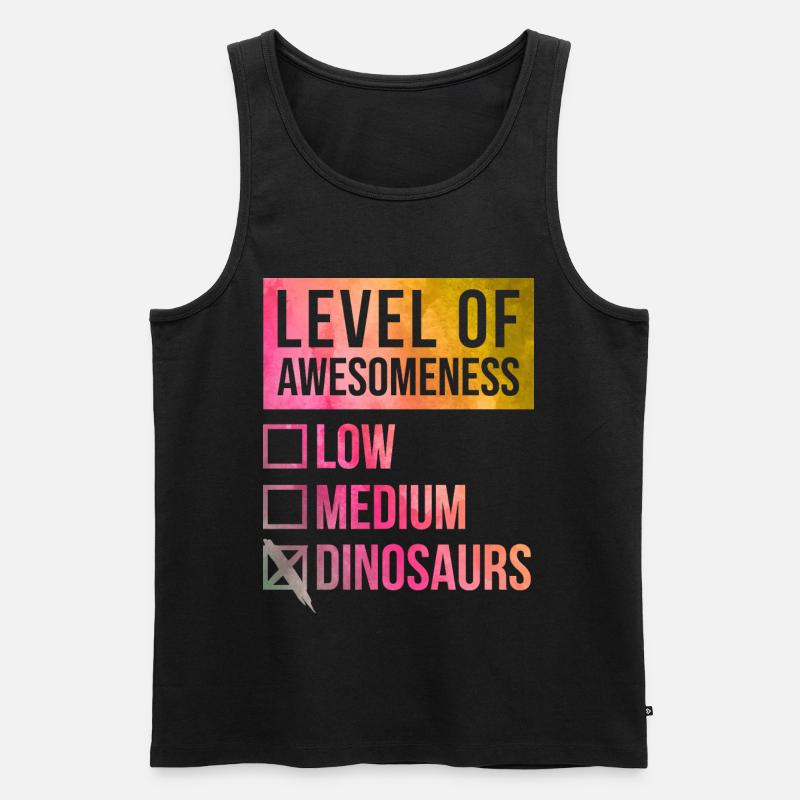 Dinosaurier - Männer Premium Bio Tank Top - Schwarz
