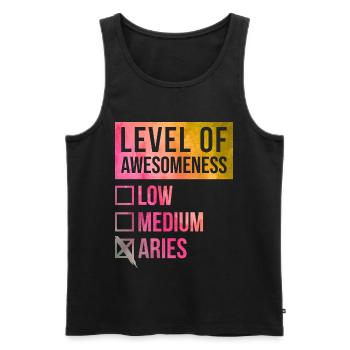 Widder - Männer Premium Bio Tank Top - Schwarz - Vorne - AI Model Male 178 light (178cm)