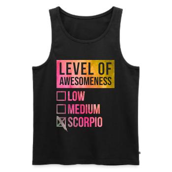 Scorpio - Men's Premium Organic Tank Top - black - Front - AI Model Male 178 light (178cm)