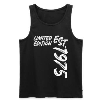 Limited Edition Est. 1975 - Men's Premium Organic Tank Top - black - Front - Michal (187cm)