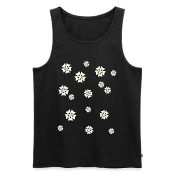 Floral pattern in a simple style - Men's Premium Organic Tank Top - black - Front - AI Model Male 178 light (178cm)