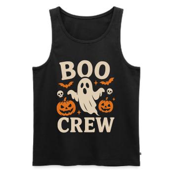 Boo Crew Halloween  - Männer Premium Bio Tank Top - Schwarz - Vorne - AI Model Male 178 light (178cm)