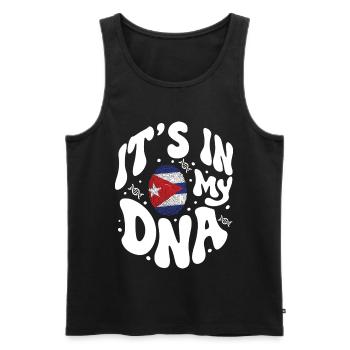 ADN cubain Cuba Drapeau hispanique - Débardeur bio Premium Homme - noir - Devant - Michal (187cm)