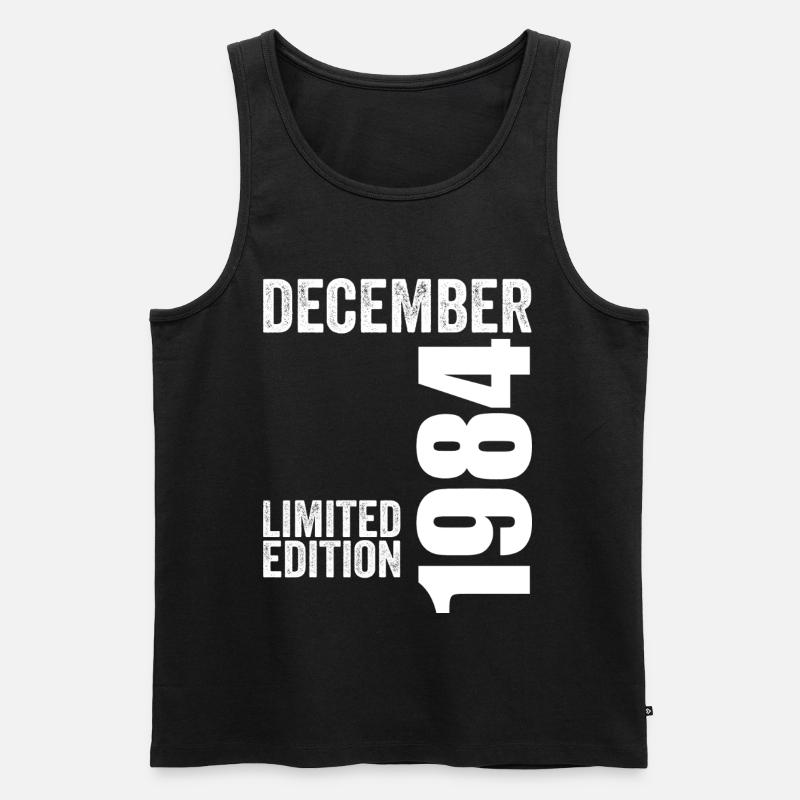 Retro bursdagsgave - desember 1984 - Premium økologisk Tanktop for menn - svart