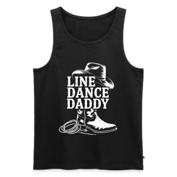 Cowboy Line Dance Daddy Motiv - Männer Premium Bio Tank Top - Schwarz - Vorne - AI Model Male 178 light (178cm)