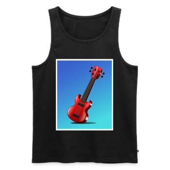 Cartoon Guitar Poster - Men's Premium Organic Tank Top - black - Front - Michal (187cm)