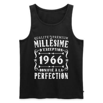 60-jähriges Jubiläum Vintage 1966 Partygeschenk - Männer Premium Bio Tank Top - Schwarz - Vorne - Michal (187cm)
